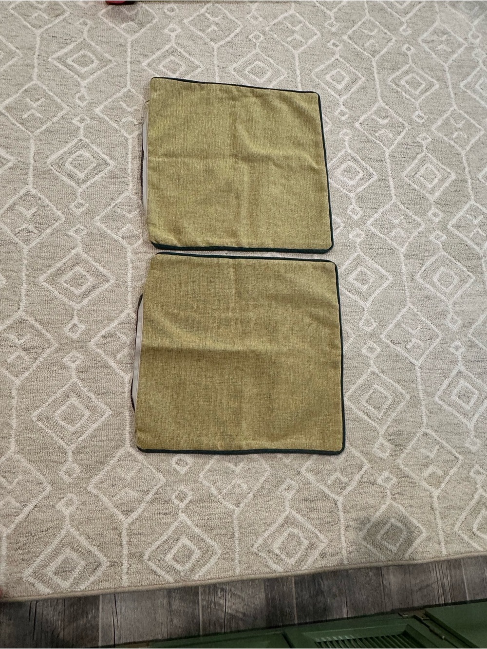 New Accent Pillow Covers with Dark Piping - Set of 2